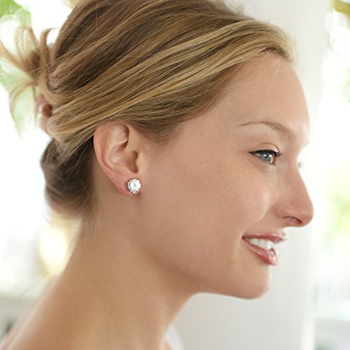 Mariell 3 Carat Cubic Zirconia Crystal Clip-On Stud Earrings for Non-Pierced Ears, Jewelry Gift for Women4