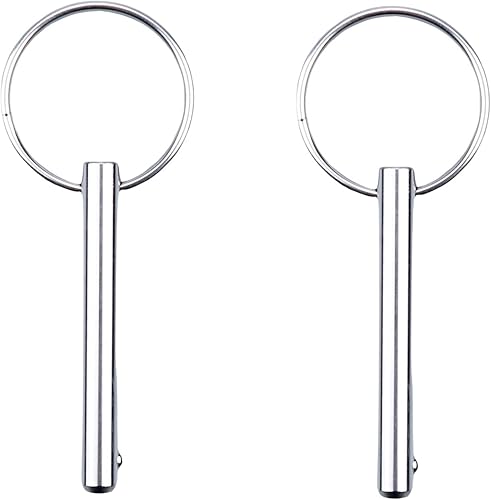 Ring  Grip - Pasadores de liberación rápida  Pin superior Bimini de acero inoxidable 316, diámetro de 316 pulgadas, longitud total 1.38 pulgadas,