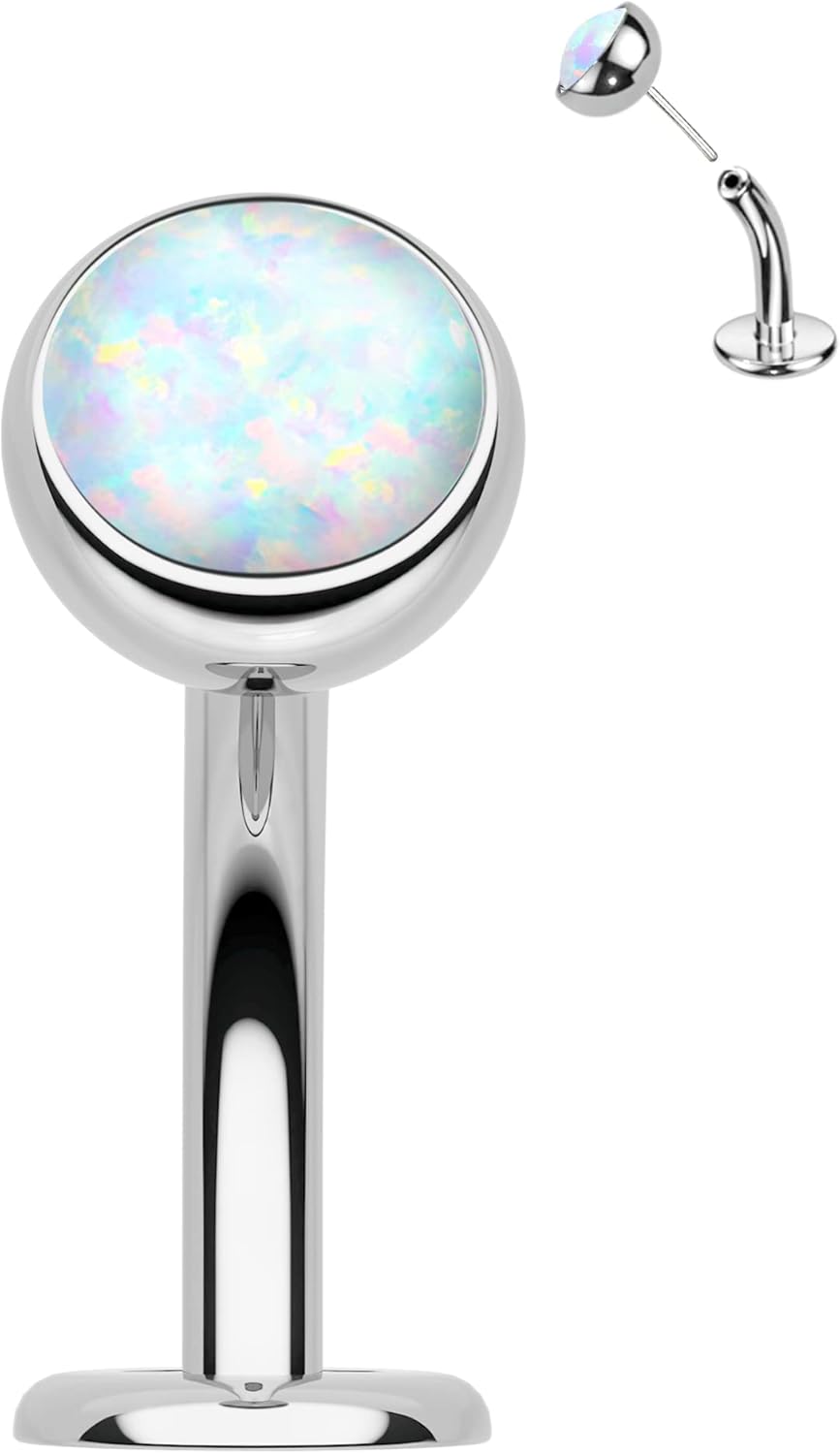 Cocharm Floating Belly Button Rings - Titanium Navel Rings for Women, Threadless Flat Bottom Belly Piercing Jewelry, Hypoallergenic