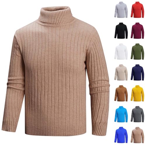 Cambkatl Men's Turtleneck Pullover Sweaters - Slim Fit Long Sleeve Knitted Stretch Casual 2025 Fall Winter Sweater Tops2