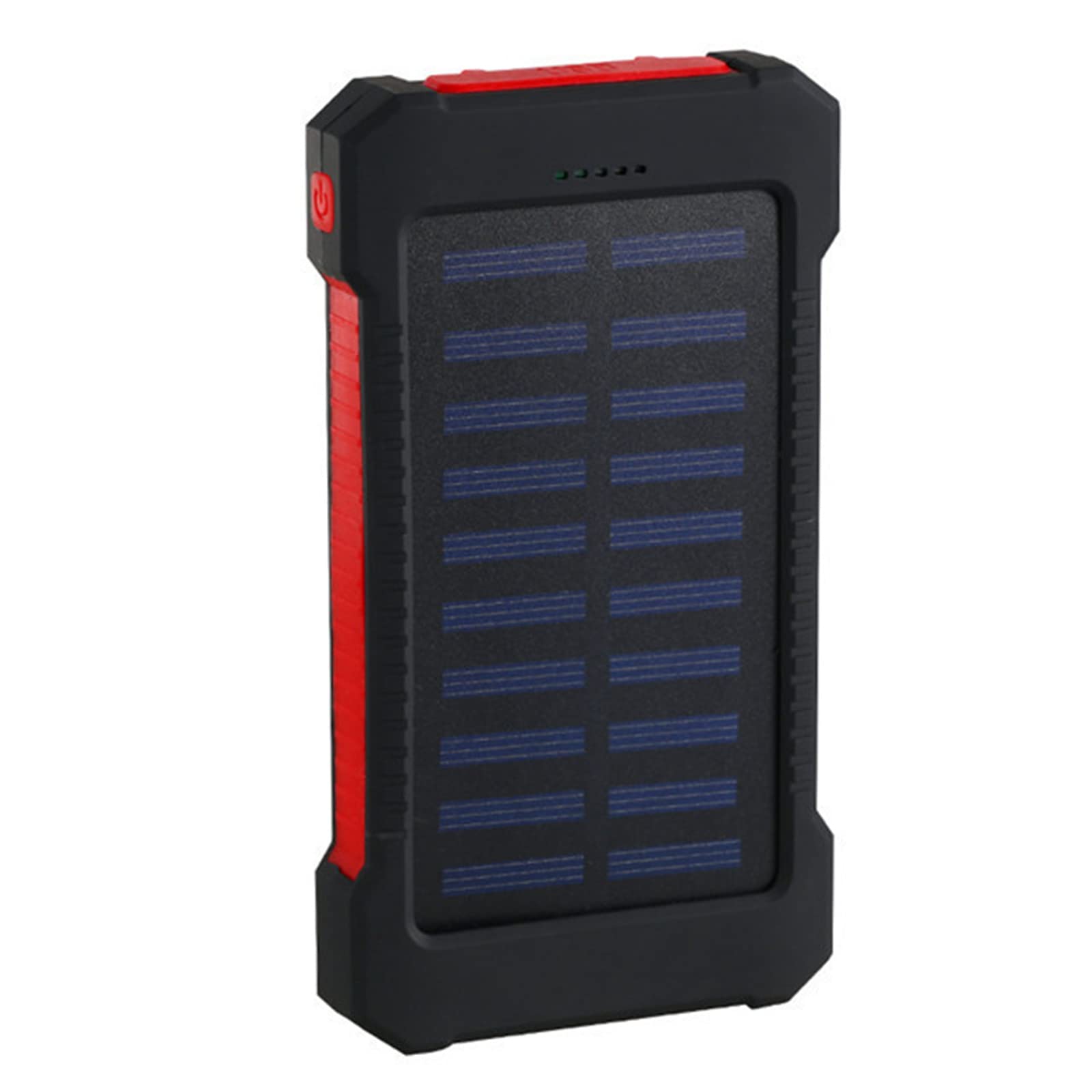 WFEI Banque Solar Power Bank étanche 80000mAh Chargeur Solaire 2 Ports USB Chargeur Externe Powerbank avec Chargeur Solaire léger à LED,Rouge