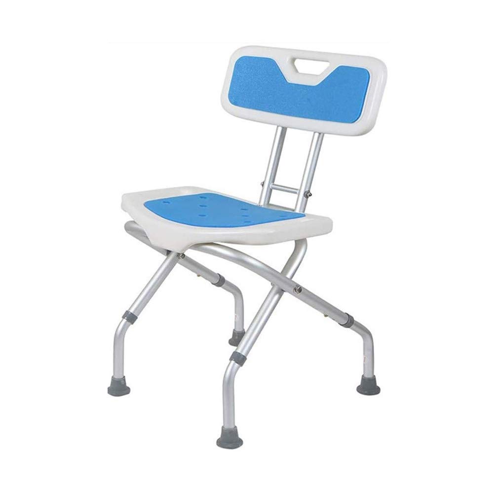 JJZXPJ Bathroom Seats，Shower Stool Folding Portable Shower Chairs Aluminum Alloy With Back Bath Chair For Disabled，The Elderly, Pregnant Woman