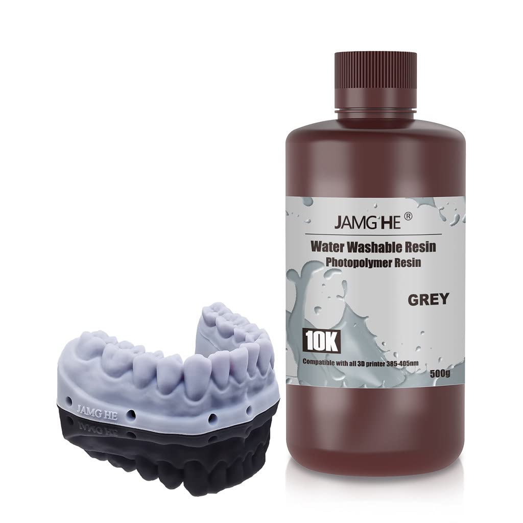 Rapid UV-Curing Resin 405nm Dental Model Resin for Orthodontic Brace Water Washable with Lower Shrinkage & High Presicion Grey 500g