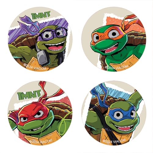 Kardasis TMNT Ninja Turtle - Decoración comestible para cupcakes y tartas, 5,3 cm + 12 unidades