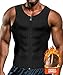 Yokald Faja Reductora Adelgazante Hombre Neopreno Camiseta Reductora Compresión de Sauna Chaleco para Desarrollo Muscular con Cremallera para Deporte Fitness (Negro, XL)