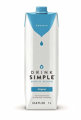 Drink Simple Agua de arce orgánica, bebida de hidratación de electrolitos con prebióticos naturales, sin azúcar ni edulcorantes añadidos, sin