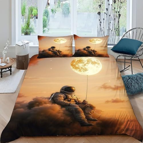 Housse de couette 200x200 microfibre zippée thème espace ado - 3