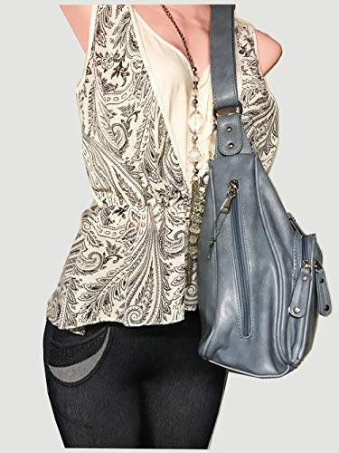 Image of Concealed Carry Hobo Bag Locking Crossbody Bag with Built-in Credit Card Slots