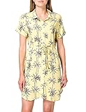 Cuello Only Onlnova Life S/S Shirt Dress WVN 7 Vestido, Amarillo/AOP: Palmera, 36 para Mujer