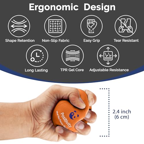 Mind & Body Stress Balls for Adults - Multi-Density Squeeze Balls for Hand Therapy & Grip Strengthening - Stress & Anxiety Relief - Soft to Triple Density Options by MindPanda - Image 5