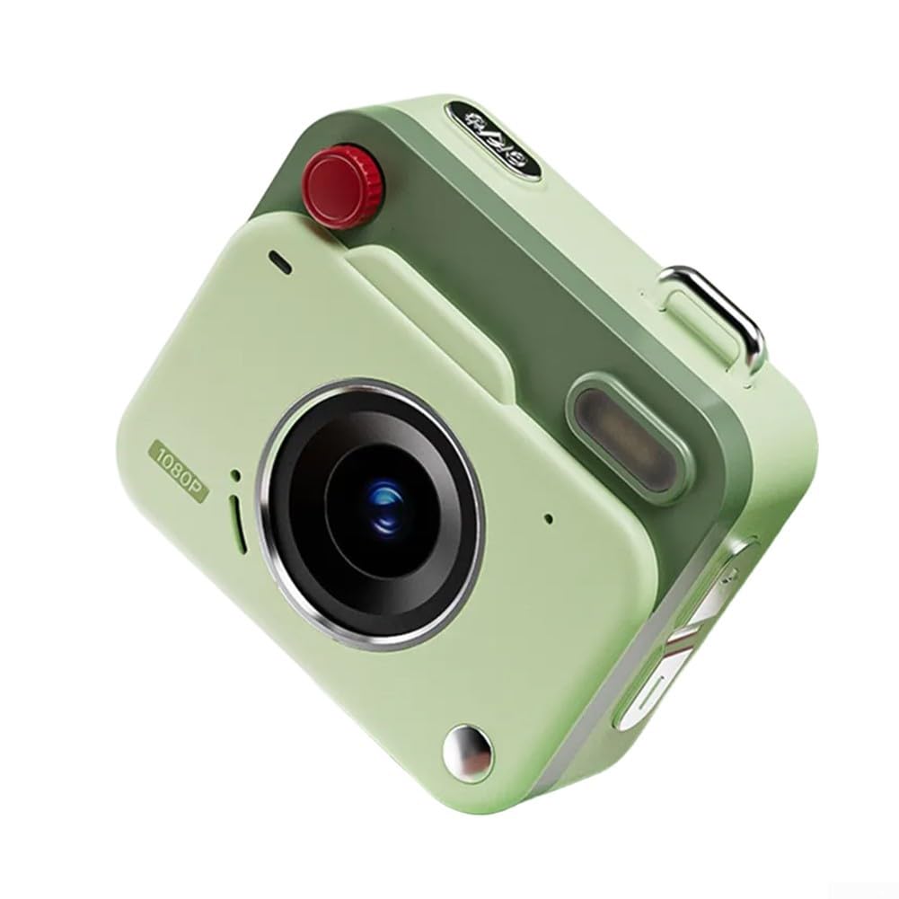 CCD Mini Cámara Digital Retro, Cámara de Vídeo HD 1080P para Estudiantes con Foto Automática y Estabilización de Imagen para Entusiastas de la Fotografía (verde)