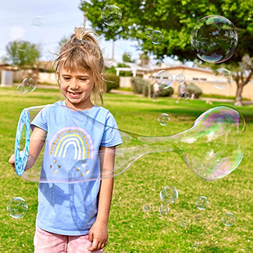 Sloosh 48 Pcs Big Bubble Wands Set, 18" Giant Bubble Maker With Tray Bulk, Large Bubble Wands For Kids Adults Gifts, Summer Outside Bubble Toys, Birthday Party Favors #TOP6