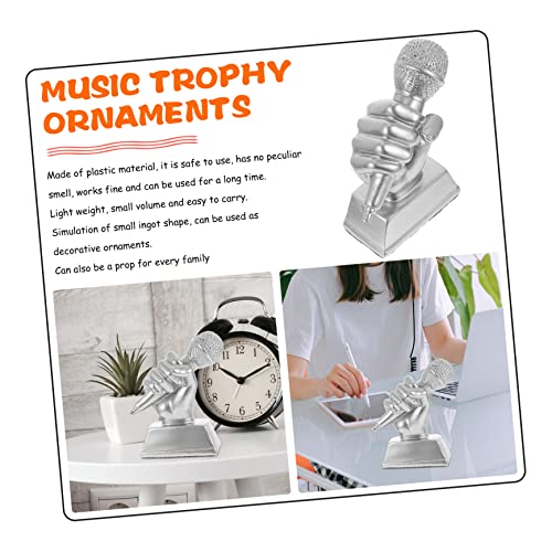 ifundom Troféu De Microfone Presente Para Crianças Microfone Para Música Esportes Decoração Prêmios