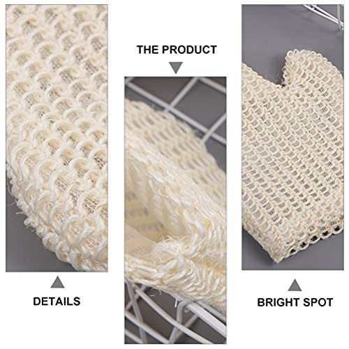 Angoily 2Pcs Esfoliante Guanti da Bagno Sisal