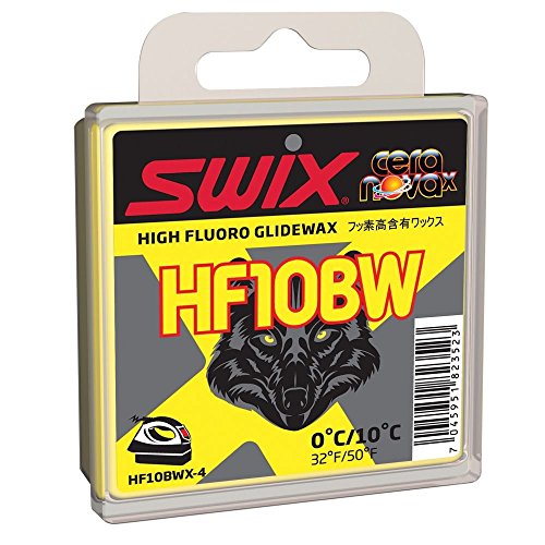 Swix HF10BWX-4 Cera Nova X High Fluoro Wax with BW Additive, Yellow, 40gm