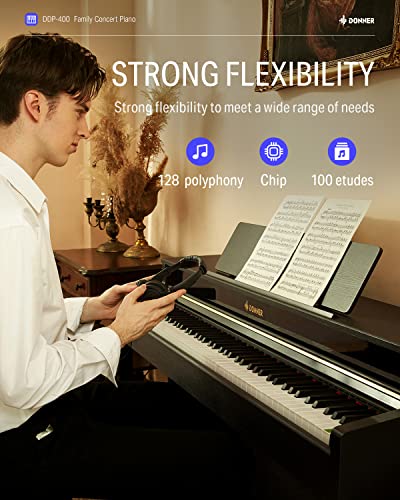 Donner 0313185 Digital Piano, Donner 88 Key Piano Weighted Keyboard, Premium Upright Keyboard Piano For Beginner Professional, Home Piano Full Size Luxury Electric Keyboard thumb #8
