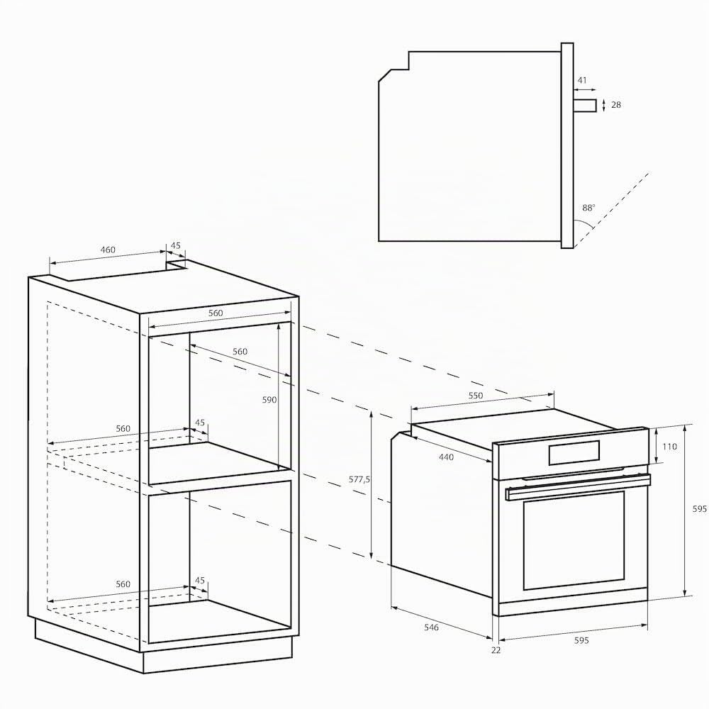 Candy FCPKS 826 XL/E - Horno multifunción - 70L - Función Vapor - Limpieza Aqualítica & Pirolítica - 3 resistencias - INOX - Clase A, Grey, 595x546x580 mm