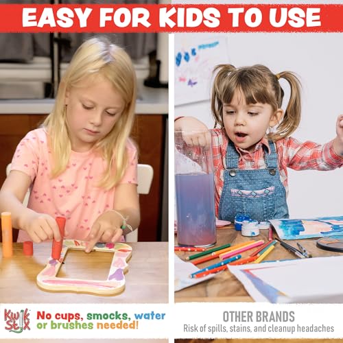 Image of Kwik Stix Solid Tempera Paint Sticks, 24 Colors, Washable Paint Sticks for Kids, Non-Toxic, Quick Drying, Allergen Free, Comes in Classic, Metallic, & Neon Colors, Ideal for Kids and Toddlers
