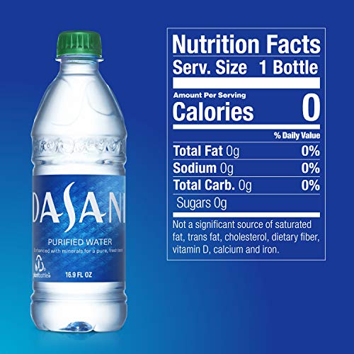 DASANI Purified Water Enhanced with Minerals, 16.9 fl oz (pack of 24
