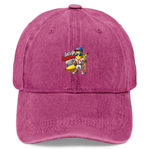 KHMCURP Lets Go Bananas Hat for Women Funny Baseball Hat Funny Birthday Gifts for Men