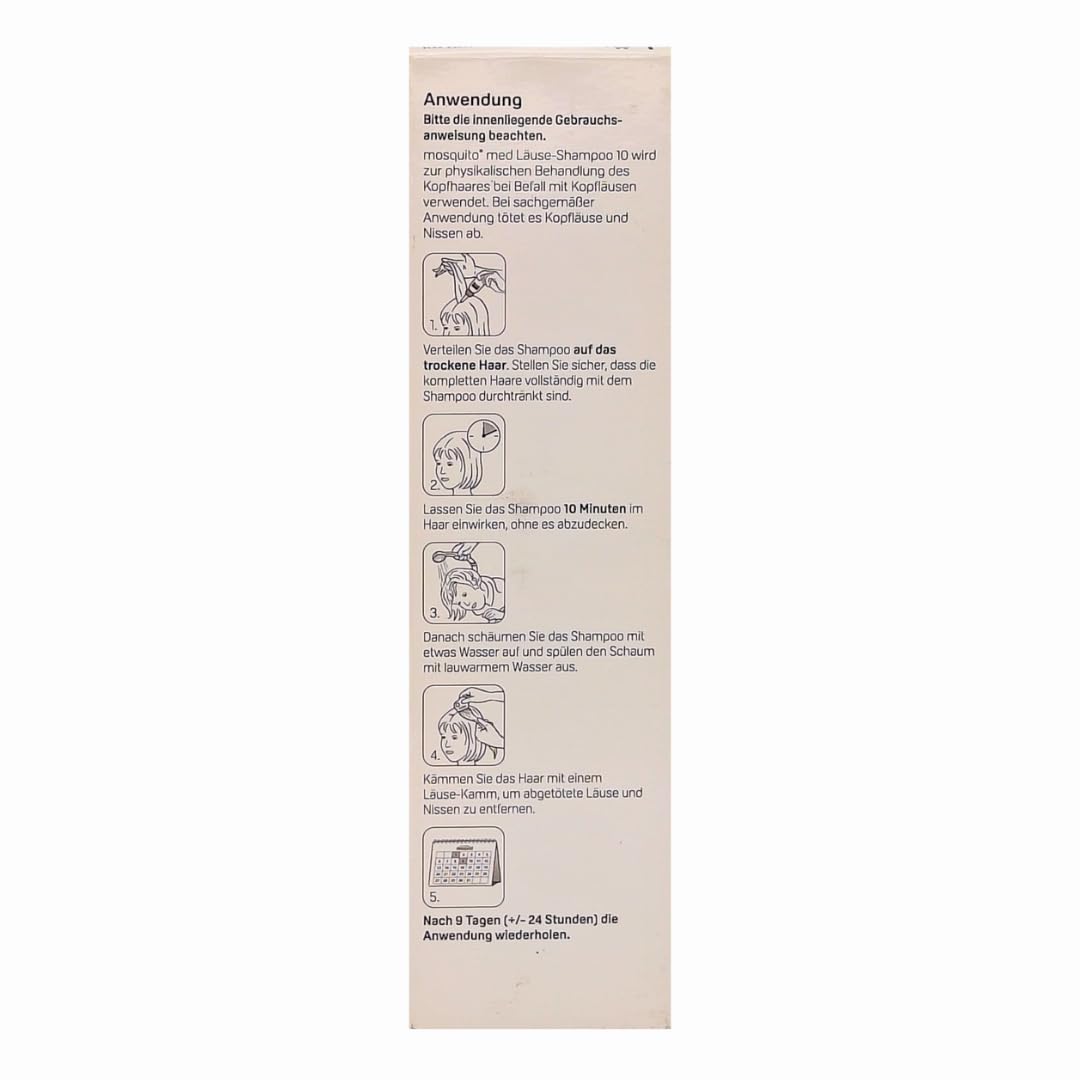 Mosquito med Läuse Shampoo 100ml - Bekämpft Kopfläuse und Nissen I schnell und effektiv I praktische Anwendung I Läusemittel I Läusebehandlung I Spar-Set plus Pharma Perle