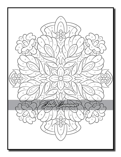 Color by Number Flowers: An Adult Coloring Book with Fun, Easy, and Relaxing Coloring Pages (Color by Number Coloring Books) - Image 22