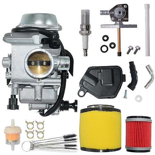 JDLLONG TRX350 Carburetor for Honda Rancher 350 TRX350ES TRX350FE TRX350FMTE TRX350TM 2000-2006 4 Stroke ATV Carb Replace 16100-HN5-M41 16100-HN5-305