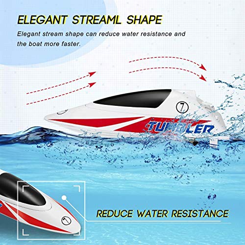 Poco Divo Tumbler Pool Racer 2.4Ghz Rc Racing Boat Radio Control High Speed Yacht, White #TOP5