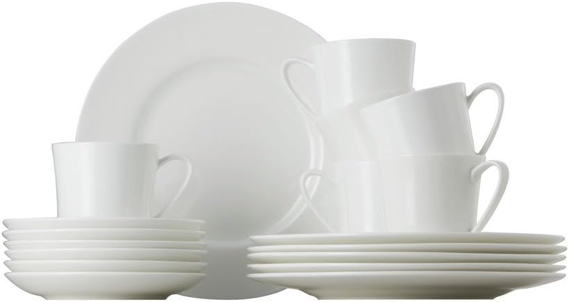 Rosenthal Jade 61040-800001-18735 Coffee Set Fine Bone China 18 Pieces White