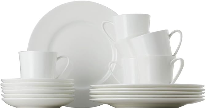 Rosenthal Jade 61040-800001-18735 Coffee Set Fine Bone China 18 Pieces White