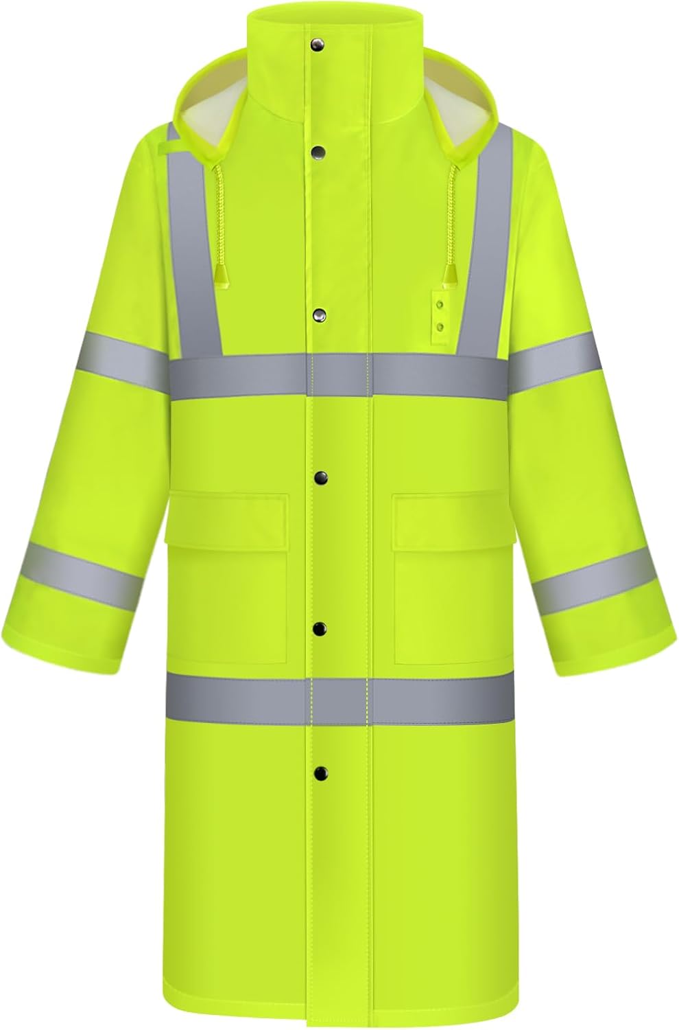 TCCFCCT Rain Coats Hi Vis Rain Jacket with Hood, Heavy Duty Rain Suits Waterproof, Long Safety Rain Gear for Hiking Camping Outdoor Activities, M Yellow TCCFCCT Rain Coats Hi Vis Rain Jacket with Hood, Heavy Duty Rain Suits Waterproof, Long Safety Rain Gear for Hiking Camping Outdoor Activities, M Yellow