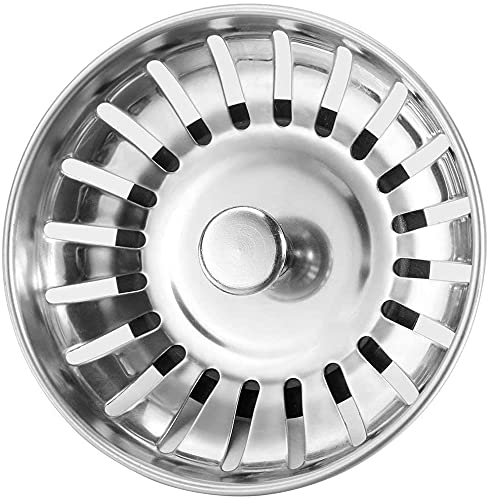 Filtro Tappo per Lavello Cucina 80mm Acciaio Inox