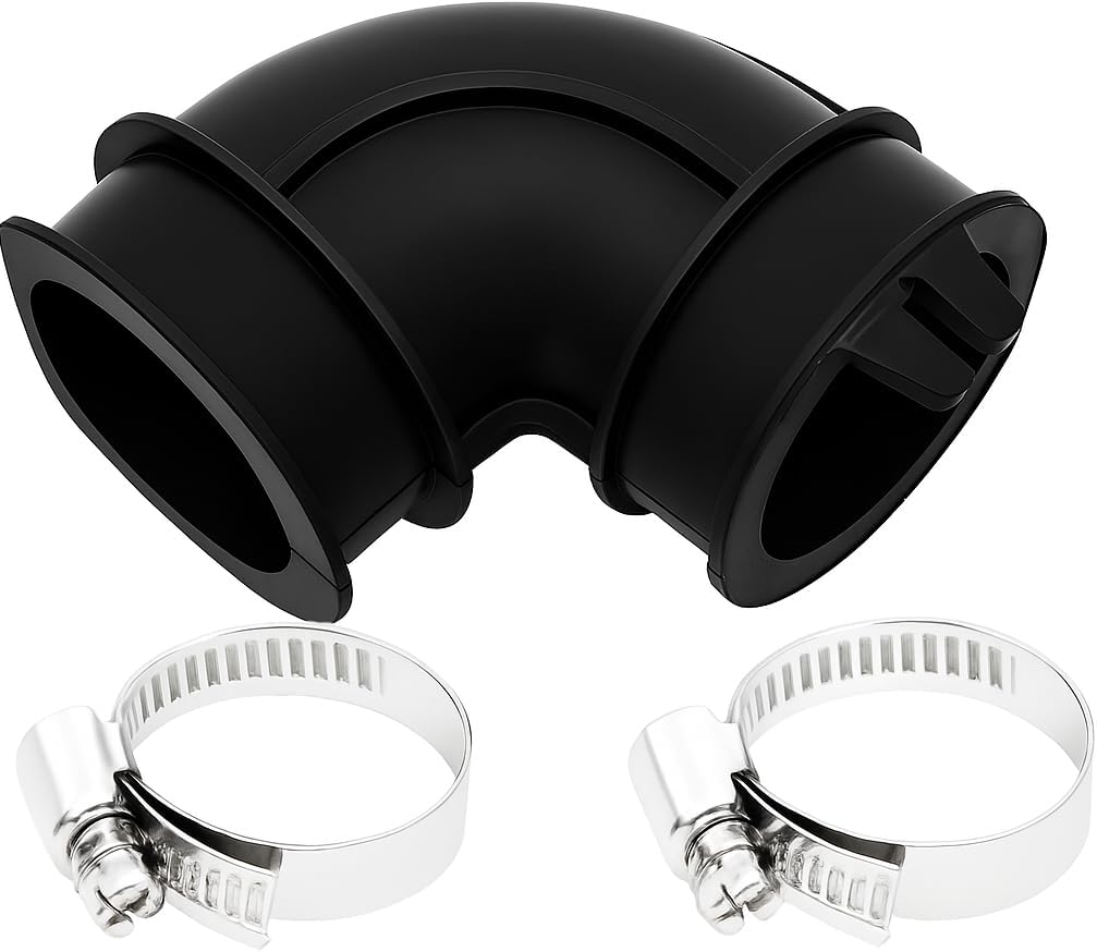 WD24X33918 Dishwasher Circulation Pump to Sump Elbow Hose with Clamps, Compatible with GE Dishwashers, Replacement for AP7219295, 28877182, 4983108