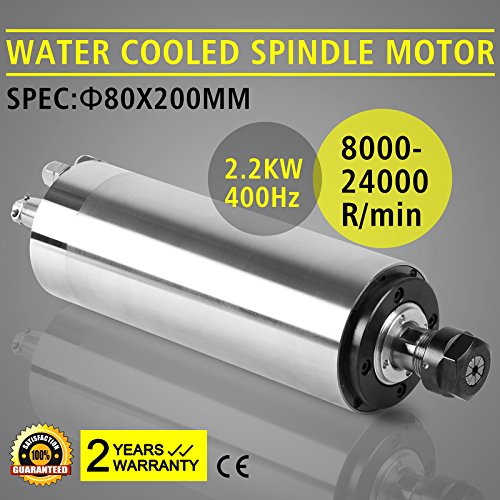 CNCShop Spindle Motor CNC Spindle Motor 2.2kw Water Cooled Spindle Motor ER20 Collet Chuck(2.2KW Water Cooled Spindle Motor)