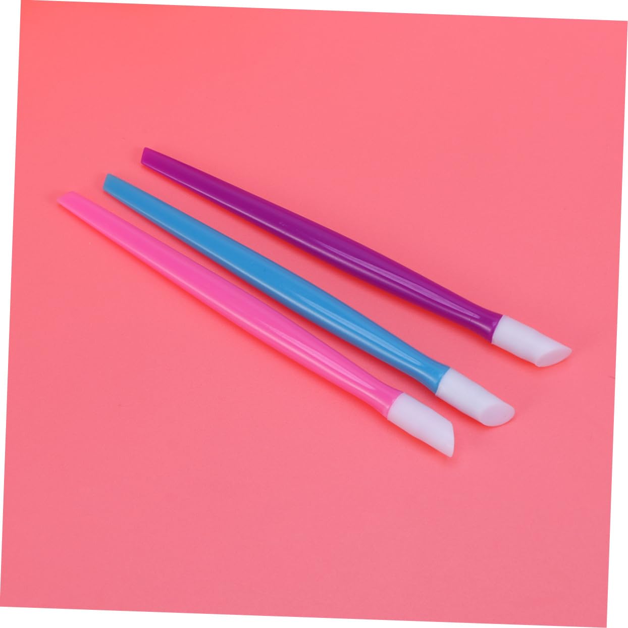 HONMEET Ergonomic Nail Cuticle Pusher Stick 36pcs Plastic Manicure Tools for Dead Skin Removal Nail Art Pushers for Home Use