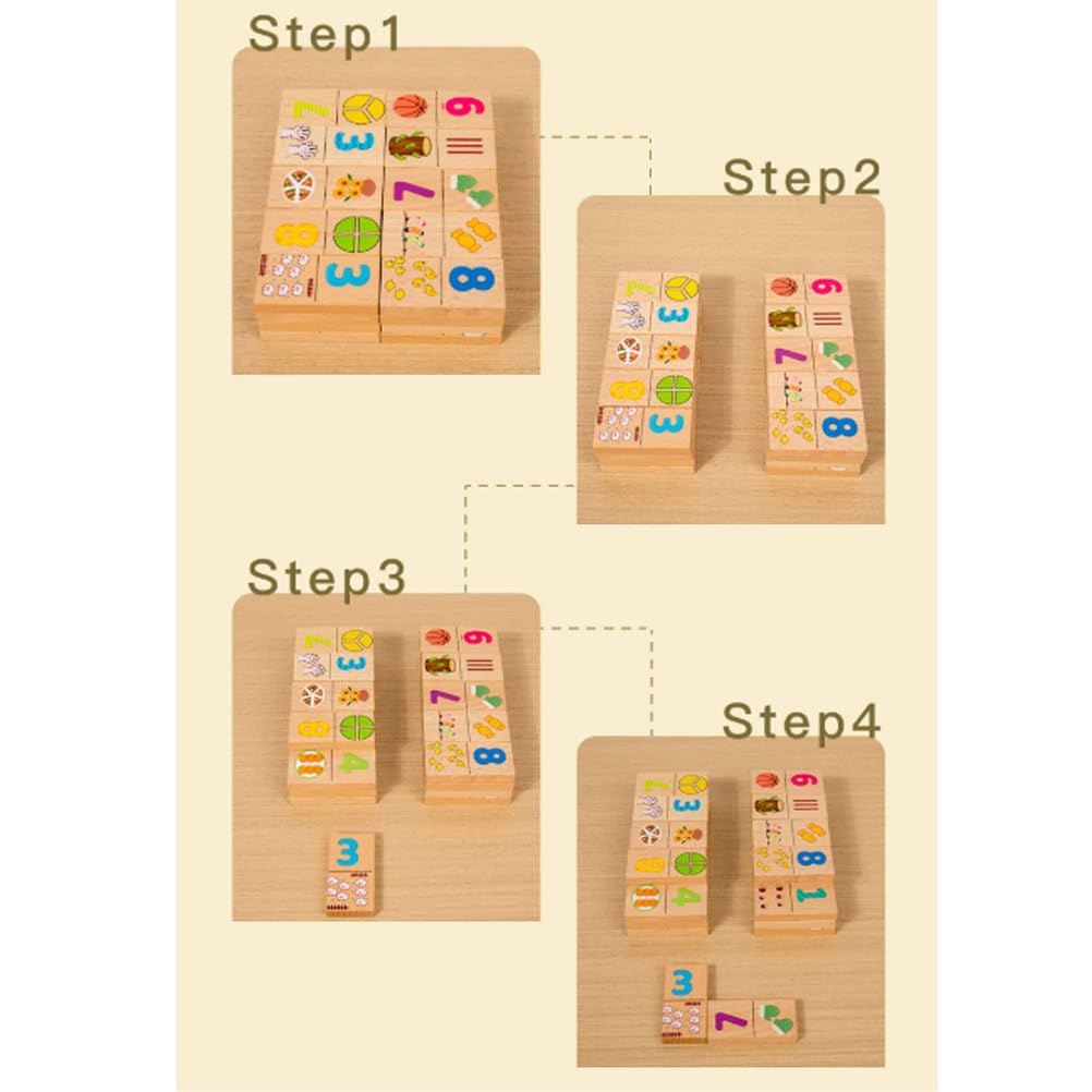 Gioco Montessori di Abbinamento dei Numeri in Legno | Blocchi Riconoscimento Numeri, Giocattolo Cognizione Matematica Precoce, Gioco Educativo Tavolo Conteggio Abbinamento