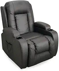 Poltrona Massageadora Papai Aquecimento Reclinável Cadeira Marrom