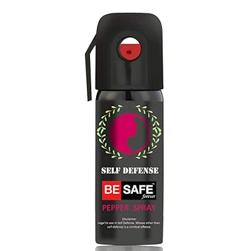 Commander Be Safe Forever Ultra Strong Women Self Defence Max Protection 45 Shots Pepper Spray (55 ml, Black)