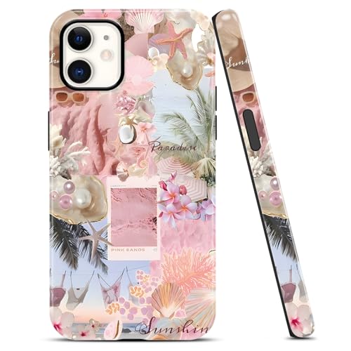 Coque rigide iPhone 11 pour éviter les rayures avec dos décoré style vacances