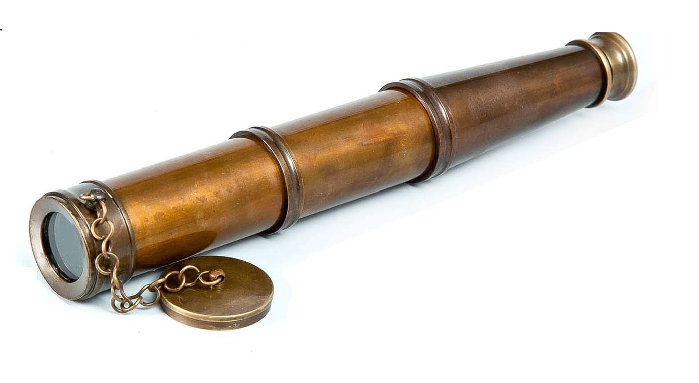 Nauticaz Nautical Brass Spyglass Telescope 14.5