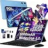 Tablet 10 Zoll Android Octa-Core 22GB RAM + 128GB ROM ( 2TB TF ), Widevine L1, 5G+2.4G WiFi, GMS, BT 5.0, 8000mAh, 8+5MP, 1280*800, GPS, Type C, 2026 Neueste 2-in-1 Tablet with Keyboard, Mouse - Blue