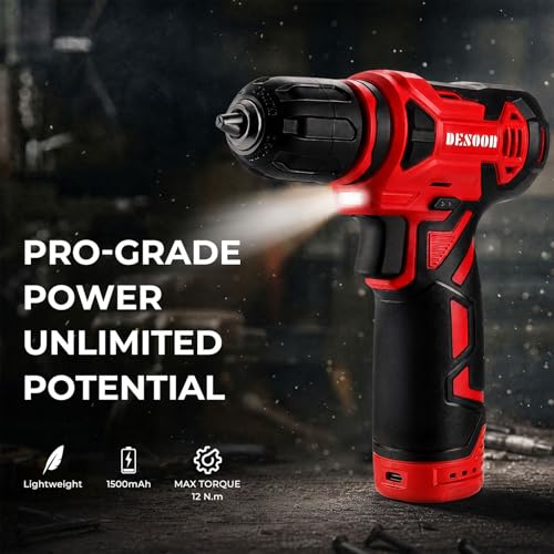 DESOON 259-Piece Tool Kit with 12V Drill