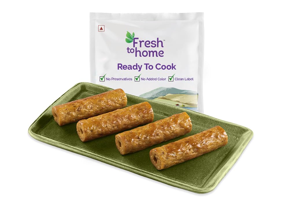 FreshToHome Meaty Chicken Achari Seekh Kebab | 200g pack | Ready-to-Cook | No Added Preservatives-image-12