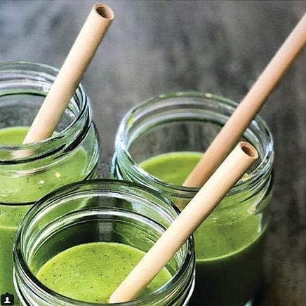 NJ Organic Bamboo Straws with Cleaning Brush 9 Inch, Biodegradable Reusable Straw for Kids and Adults, Handcrafted Natural Alternative to Plastic, BPA Free Non-Toxic and No Inks Dyes Straws (12) - Image 7 thumbnail