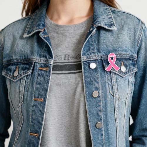 Image of 6Pcs Awareness Enamel Ribbon Lapel Pins Ribbon Brooch Pin for Charity Events Survivor Campaign Party Favors Supplies
