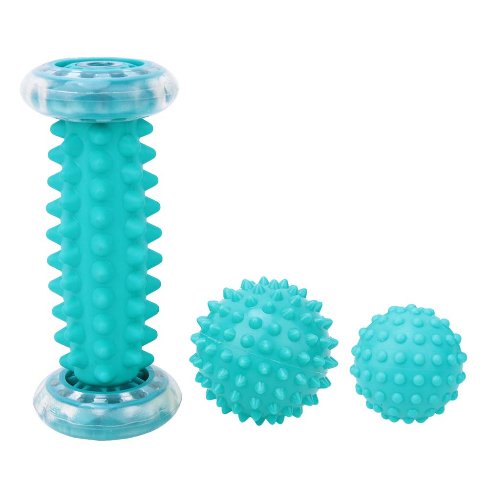 POENVFPO Juego de Bolas de Masaje con Puntas, Bola Masajeadora de Material TPE para Parte Trasera del Pie para de Tejido Profundo y Recuperación Muscular en Casa u Oficina