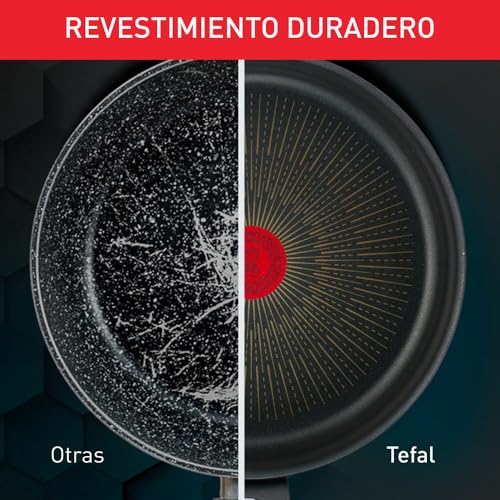 Miniatura 4 de Tefal Unlimited On - Juego De 3 Sartenes 20 24 28 Cm, Apto Inducción, Antiadherente, Revestimiento Titanio, Thermo-Signal, Apto Lavavajillas Y Horno, Acero Inoxidable