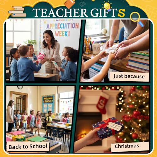 Image of HAPPYPOP Teacher Appreciation Gifts Ideas - Thank You Cool Gifts for Teacher, Funny Fuzzy Socks for Women Men
