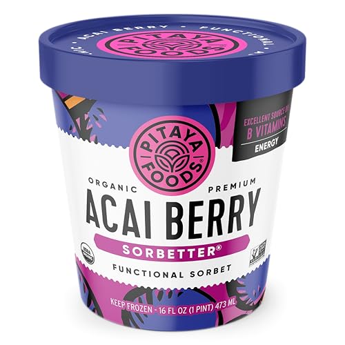 Pitaya Foods - Frozen Organic Acai Berry Sorbetter Sorbet Pint (16 fl+oz)
