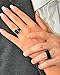 Rinfit Matching Silicone Rings for Couples - Wedding Bands for Him and Her - Emerald & Infinity Patented Design - Emerald Black/Metal Rose Gold & Black, W7 & M10